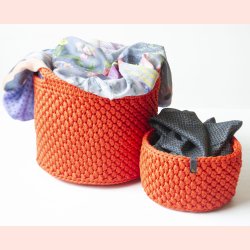 Buy Crochet Round Storage Baskets Different Sizes, Round Nursery Basket,  Makeup Cosmetic Organizer. Bathroom, Laundry Room Storage Basket Online in  India 