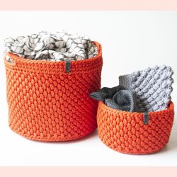 Buy Crochet Round Storage Baskets Different Sizes, Round Nursery Basket,  Makeup Cosmetic Organizer. Bathroom, Laundry Room Storage Basket Online in  India 