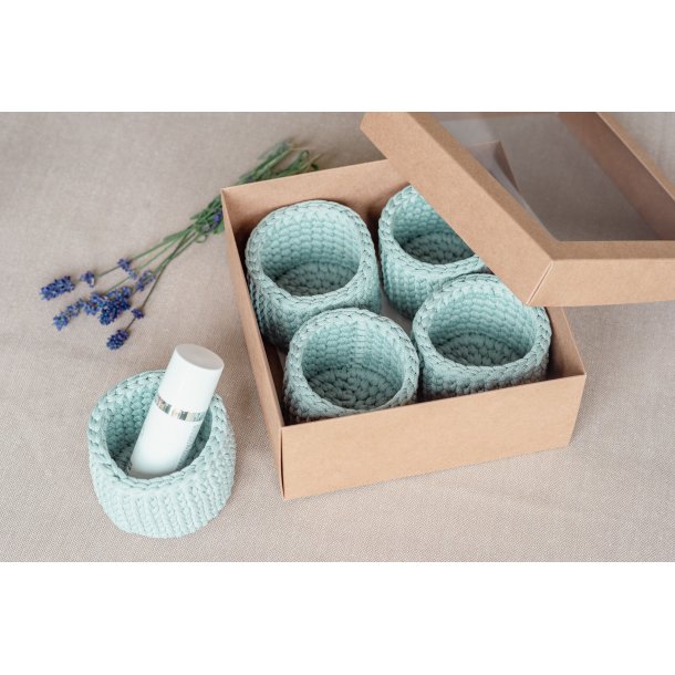 Small Round Crochet Baskets